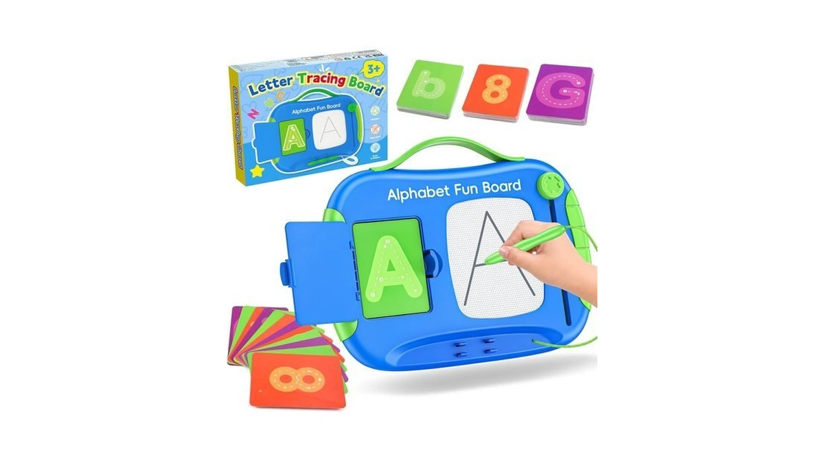 Magnetic Letter Tracing Board For Kids, Boys Toys For 3-5