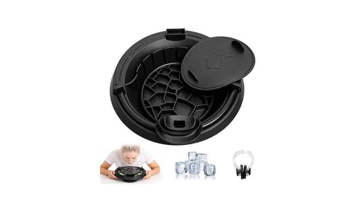 Tffuam Face Ice Bath Bowl With Breathing Tube & Nose