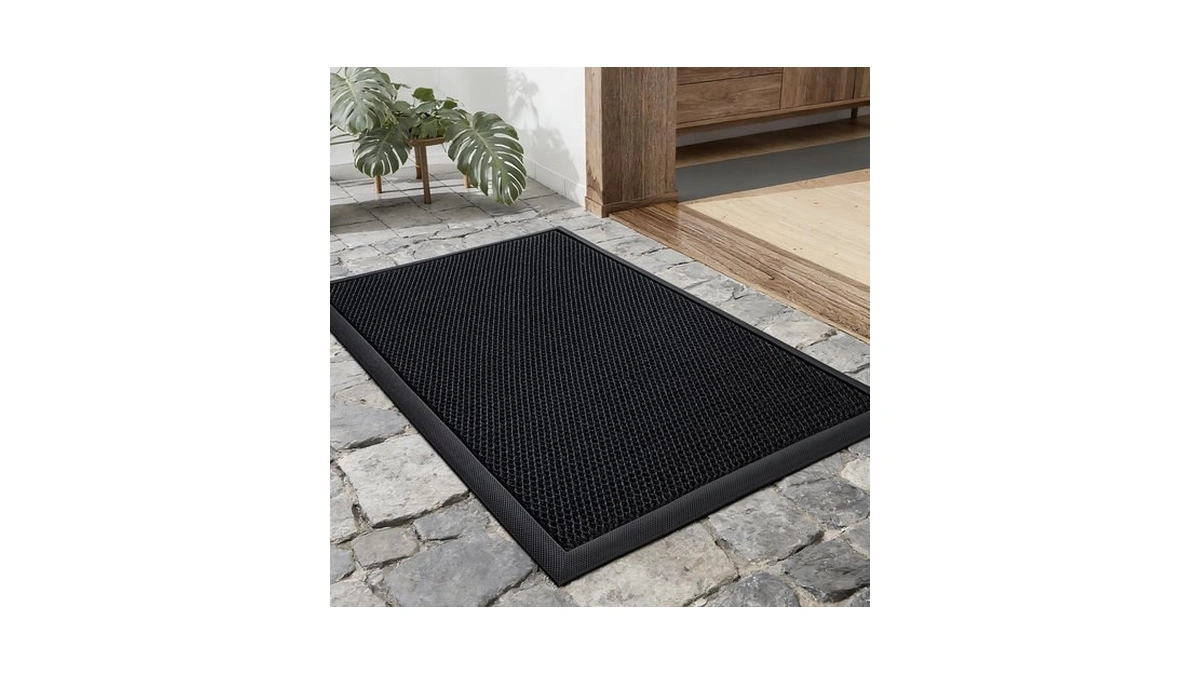 Ukiss Front Door Mat Outside Entrance, Sand & Dirt Trapper