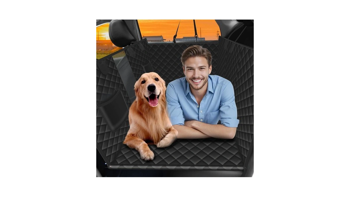Dog Car Seat Cover For Back Seat, Hard Bottom Back