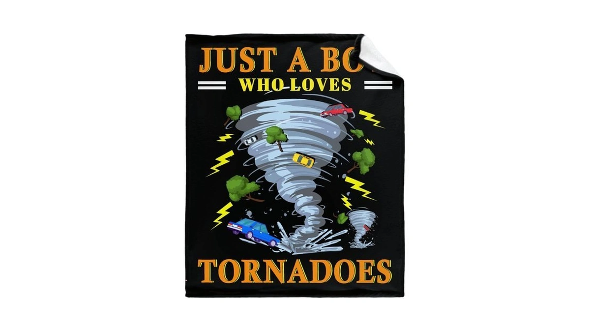 Tornado Blanket Just A Boy Who Loves Tornadoes Blanket Gifts
