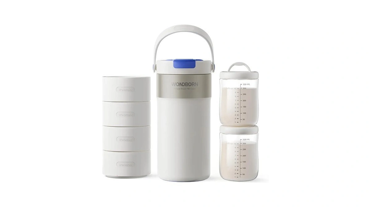 Wondborn 22oz Portable Breast Milk Cooler For Work & Travel,