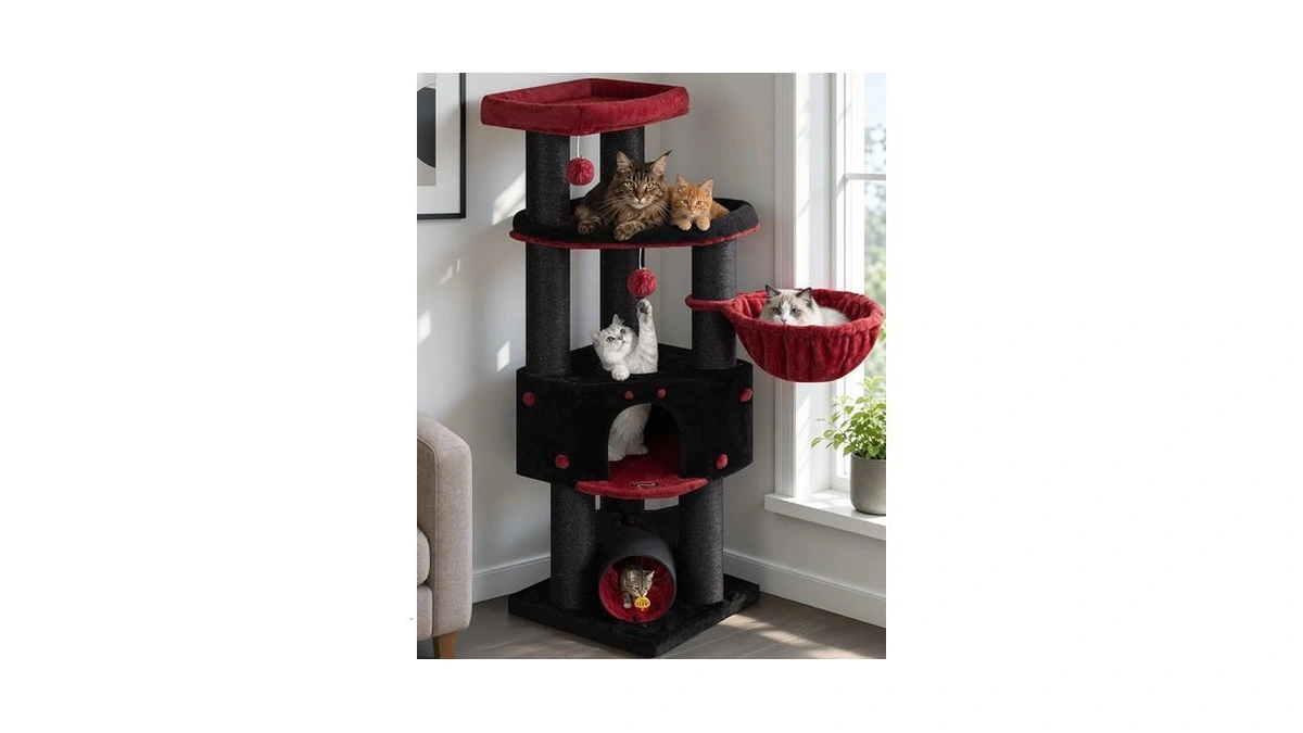 Heavy Duty Large Cat Tree Tower, Extra Wide Cat Scratching