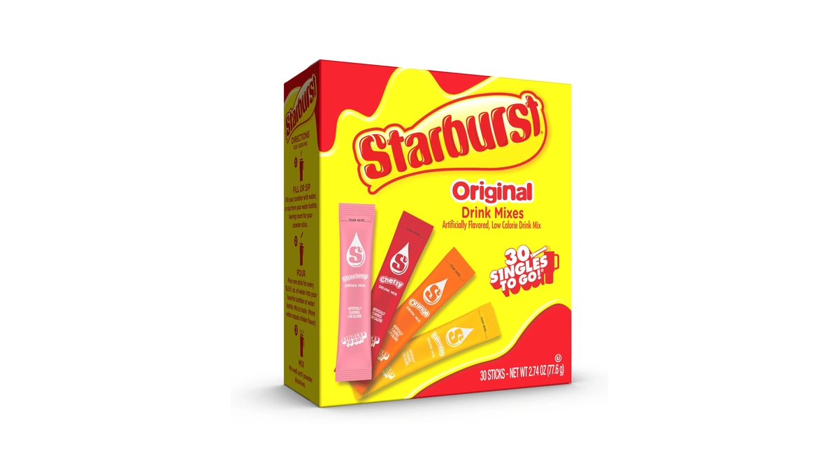 Singles To Go! Starburst Water Drink Mix, Original Variety Pack,