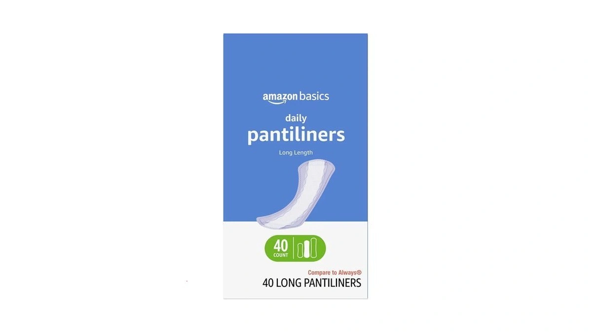 Amazon Basics Daily Pantiliner, Long Length, Feminine Pads For Women,