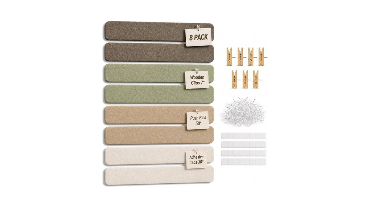 Skystory Felt Bulletin Board Wall Panels 8 Pack, 13" X