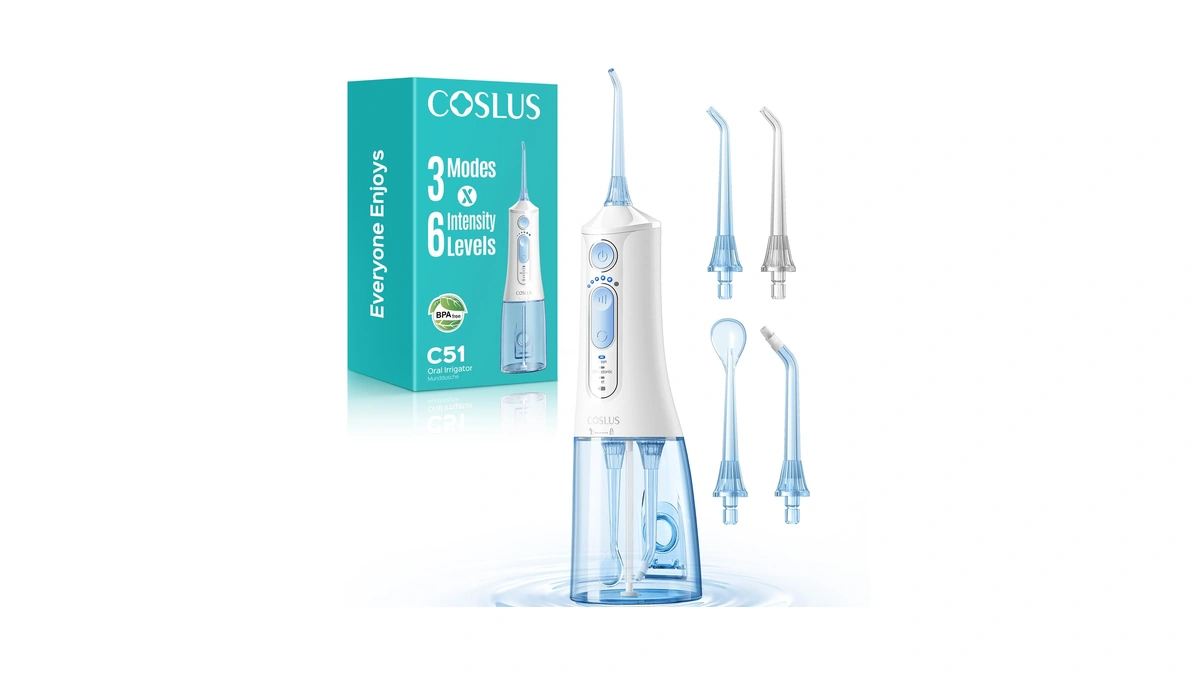 Coslus Ada Accepted C51 Water Dental Flosser, 3 Modes 6