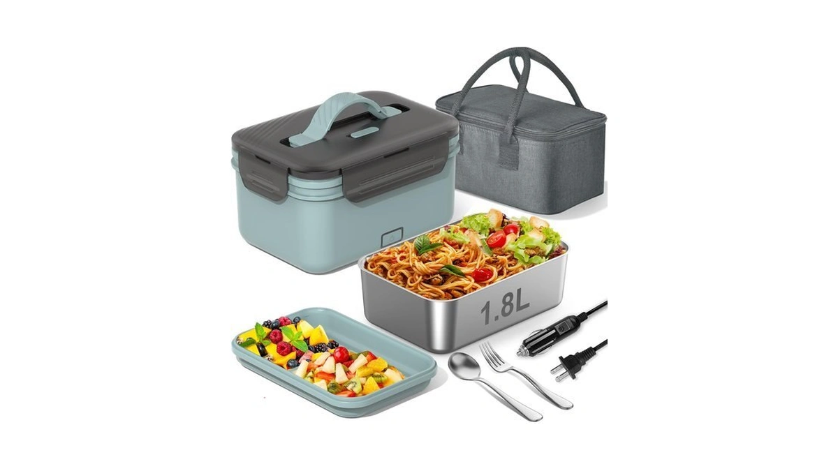 Wisakey 1.8l 100w Heated Lunch Box Portable Electric Lunchbox Adult,