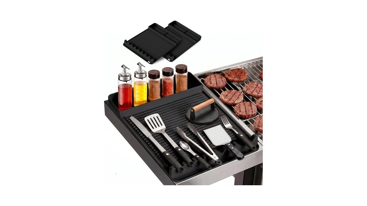 Wzgusxn Silicone Grill Mat For Blackstone Griddles 2 Pack, Black