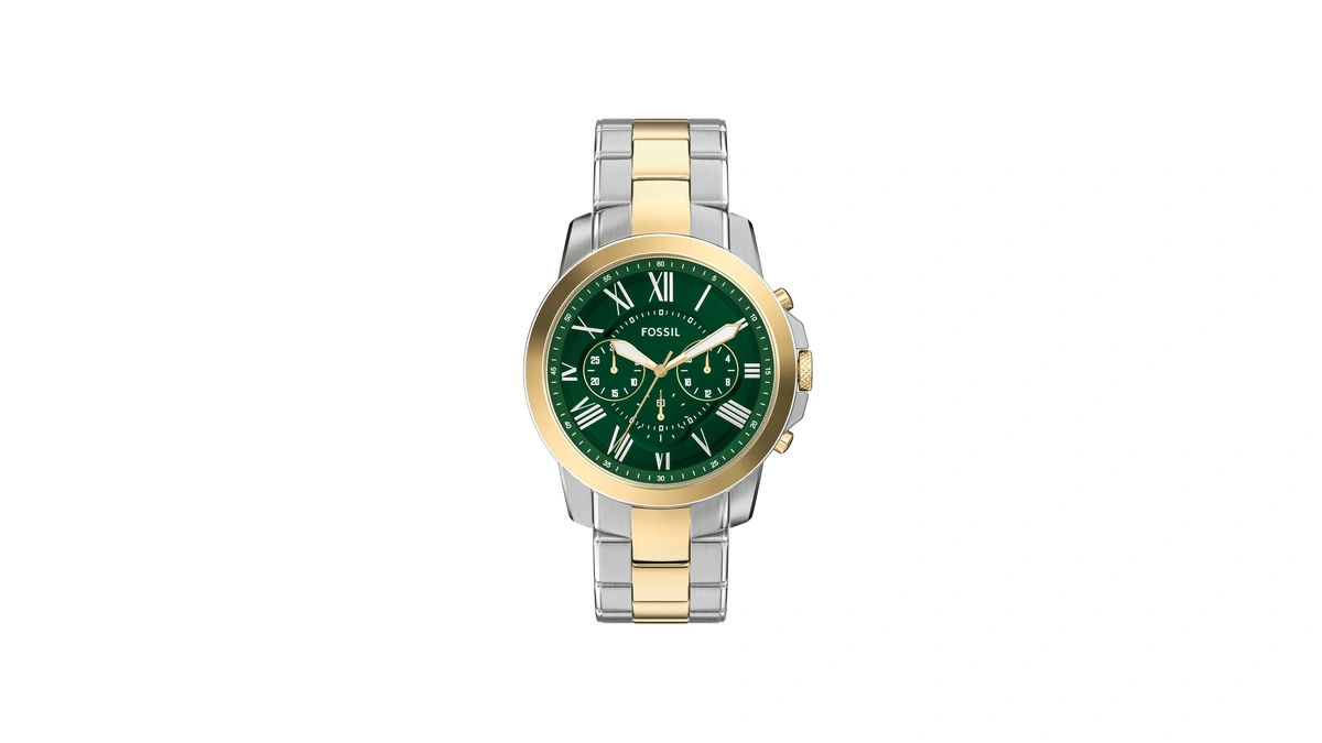 Fossil Men's Watch, Grant Quartz Stainless Steel Chronograph