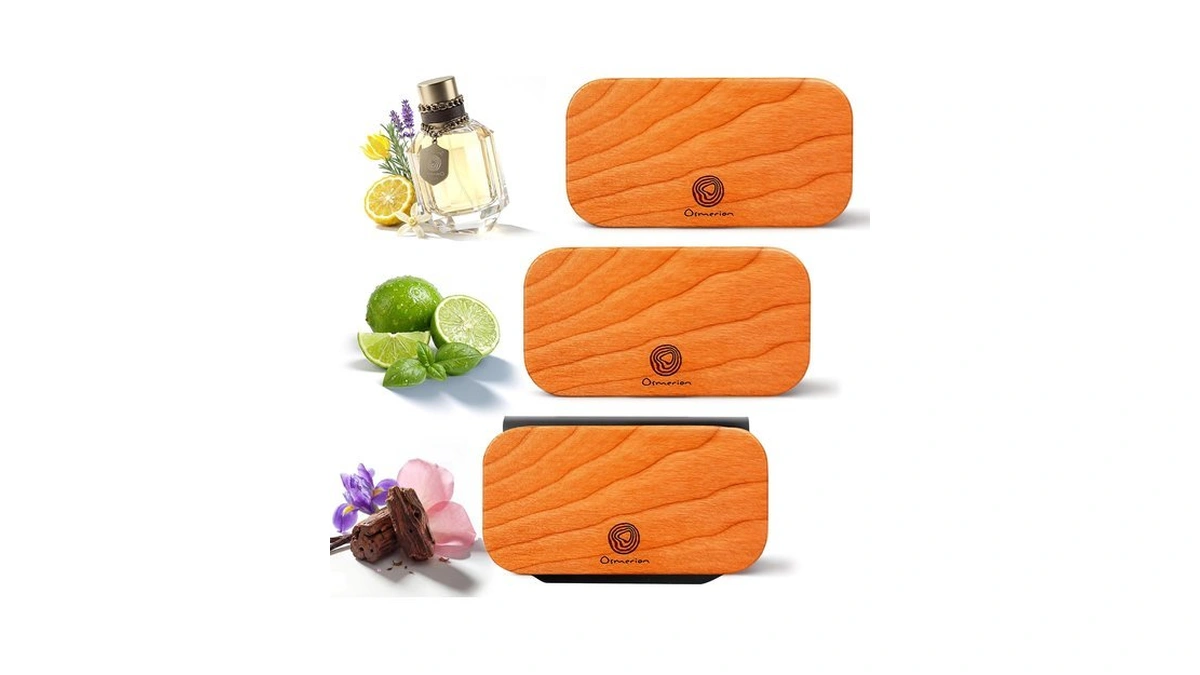 Osmerion Premium Wood Car Air Freshener, Visor Clip, Long Lasting