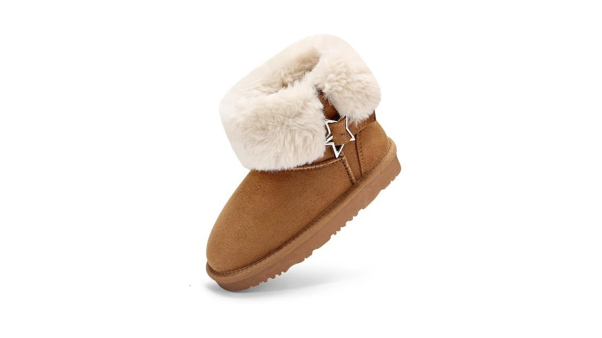 Stelle Girls Winter Boots Faux Fur Lined Fold-down Collar(chestnut,7mt)