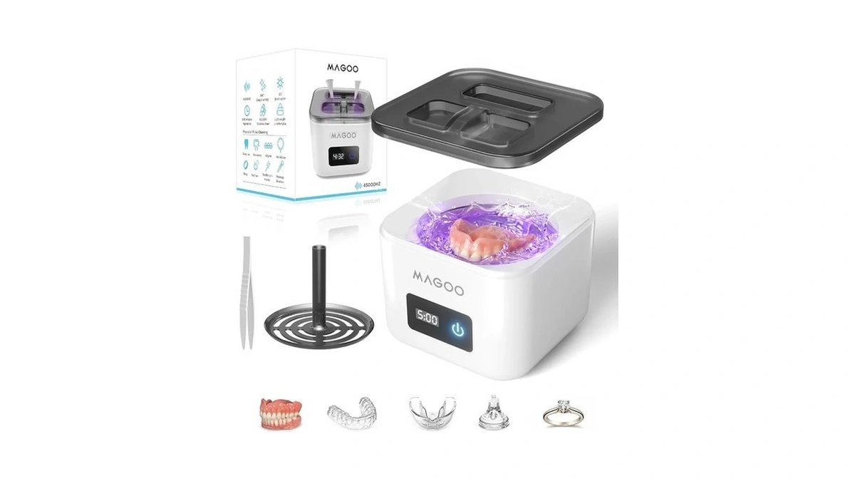 Ultrasonic Retainer Cleaner Machine 45khz 200ml Dual Modes