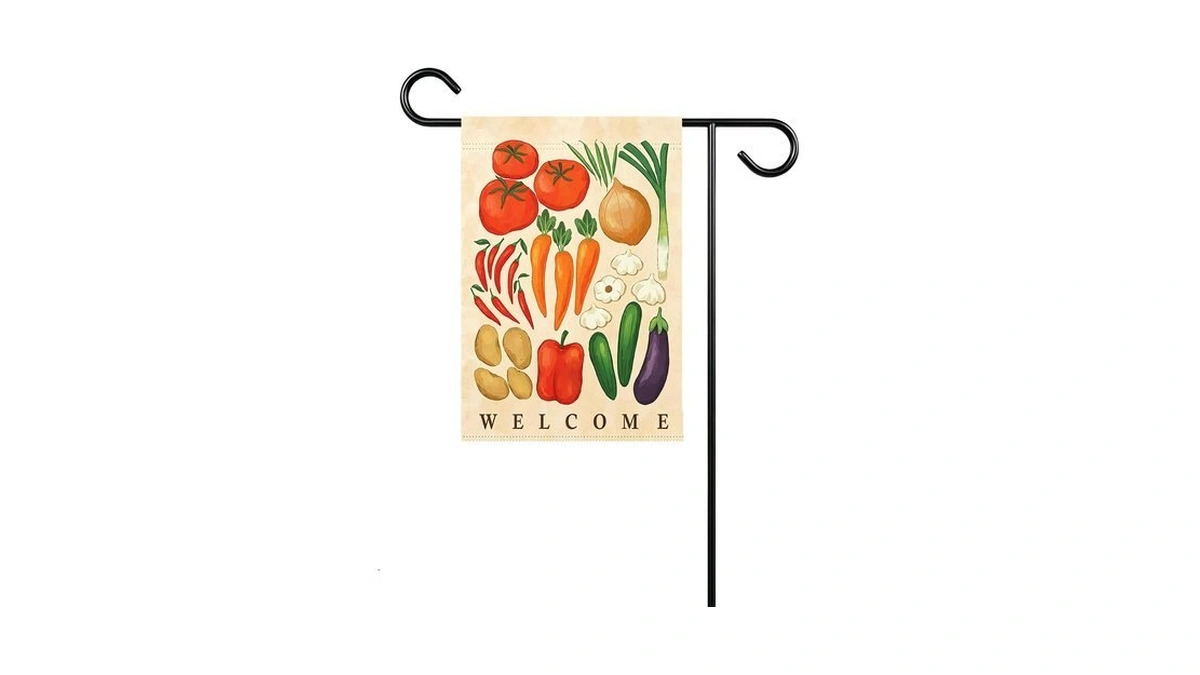 Welcome Vegetable Garden Flag 12×18 Inch Tomato Farm Harvest Yard