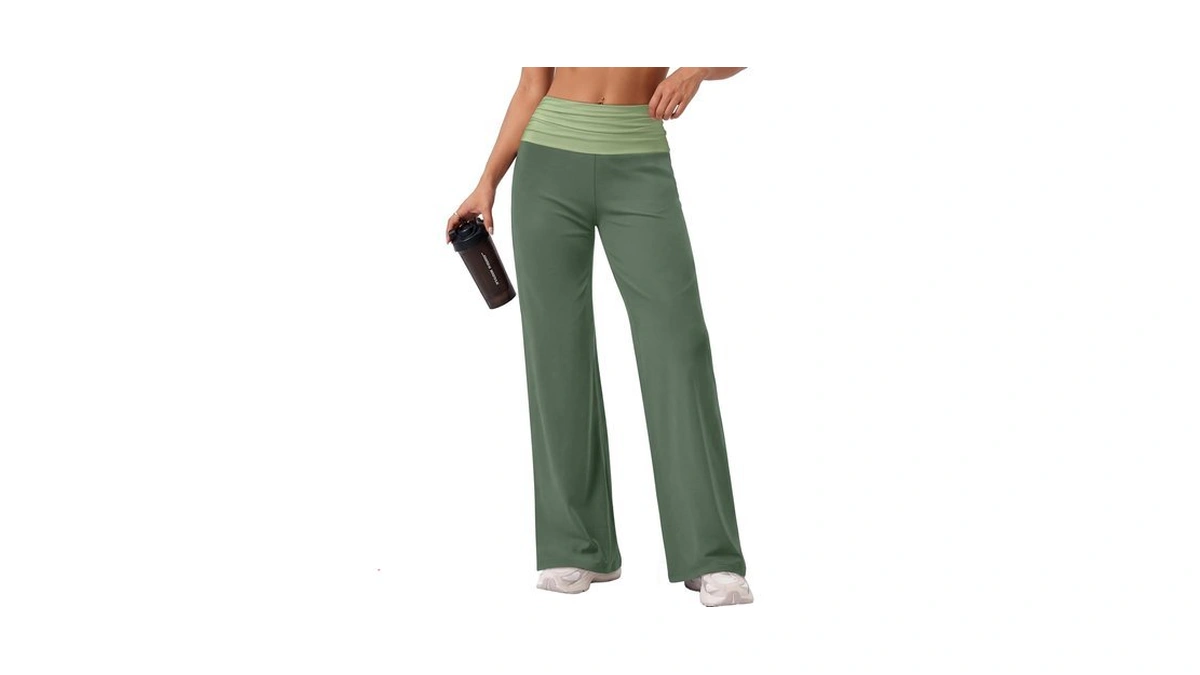 Sampeel Womens Yoga Pants Wide Leg Work Pants Spring Outfits