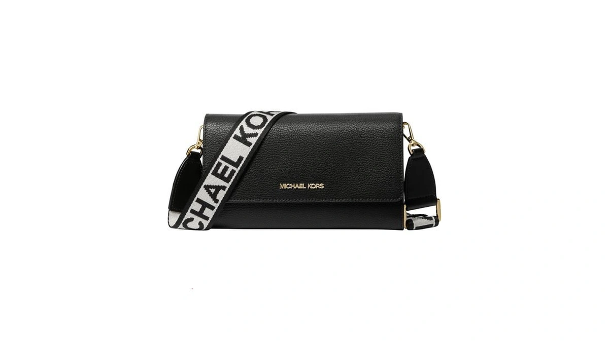 Michael Kors Women's Jet Set Large Wallet Crossbody Bag, Gold-tone
