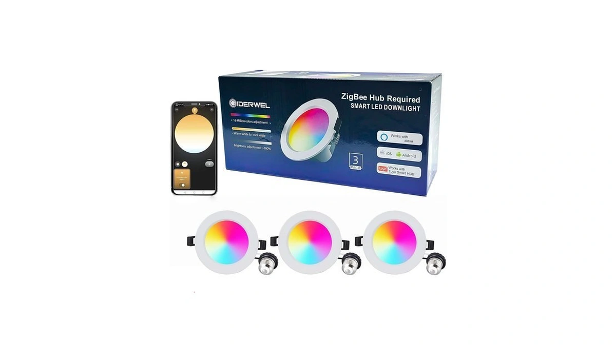 Zigbee 3.0 Smart Retrofit Recessed Lighting 5″,rgbww Led Downlight 3