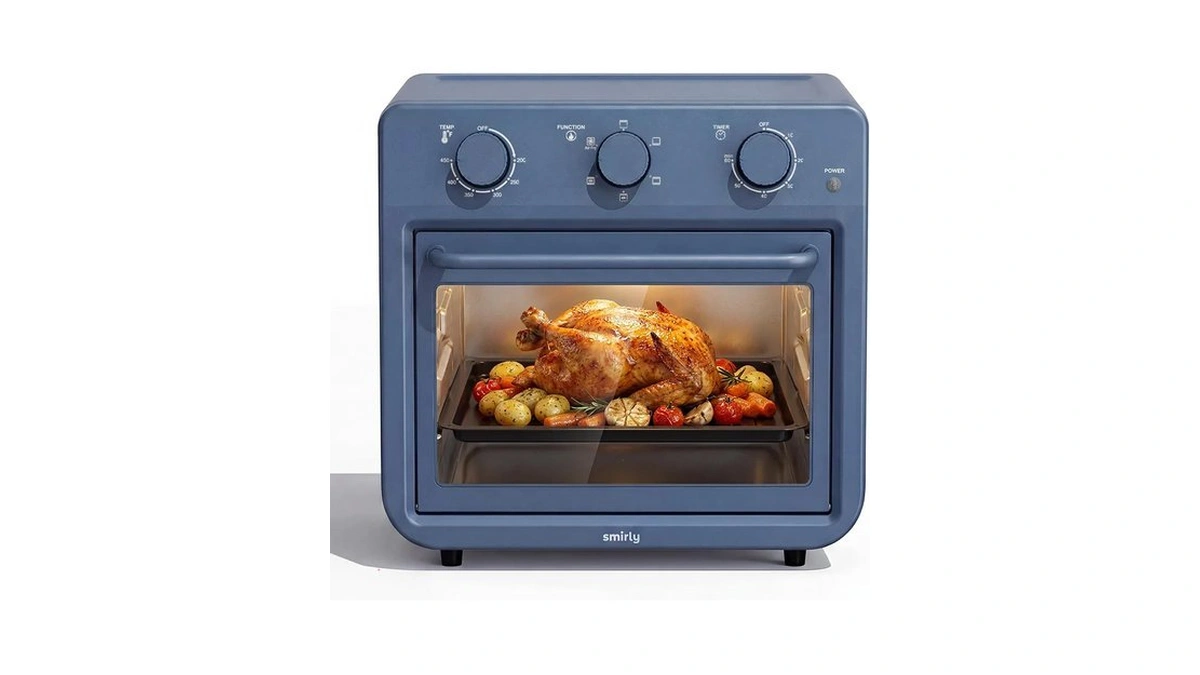 Smirly 6-in-1 Air Fryer Toaster Oven Combo, 27qt Toaster Oven
