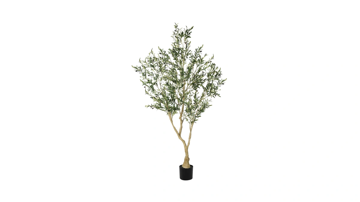 Lyerse Olive Trees Artificial Indoor 7ft, Large Branches, Lifelike Fruits