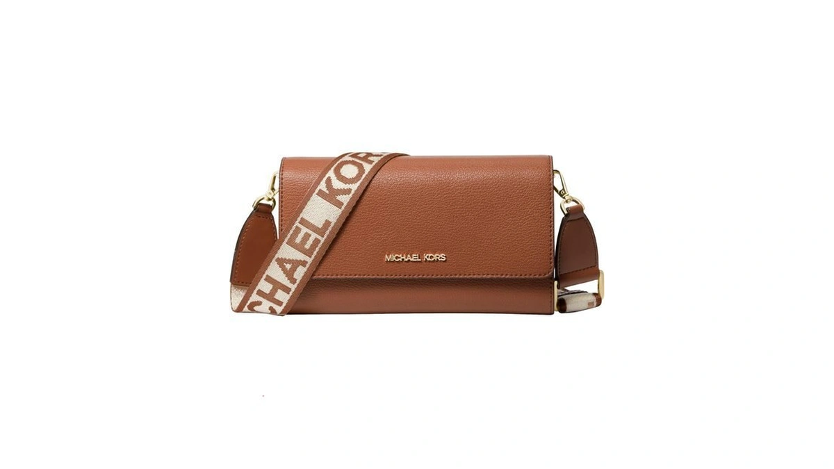Michael Kors Women's Jet Set Large Wallet Crossbody Bag, Gold-tone