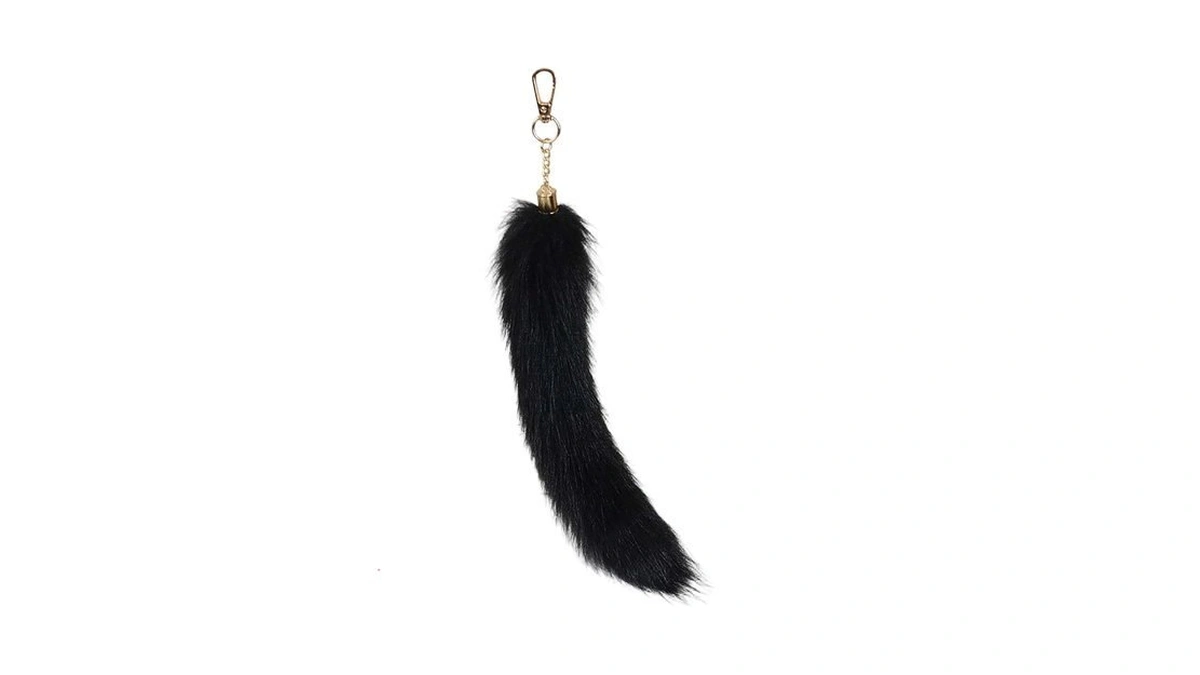 14 Inch Fluffy Fur Chain Bag Charm Fox Tail Keychain
