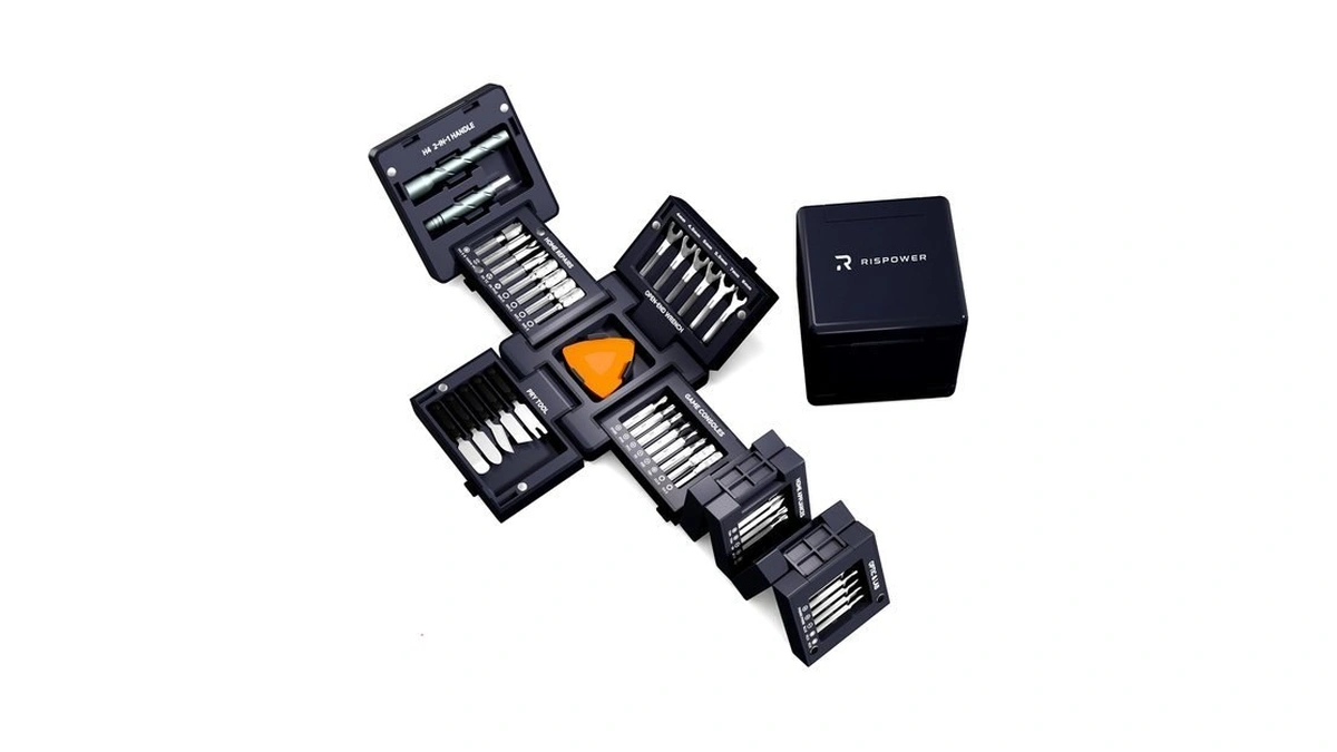 Rispower 55-in-1 Magnetic Tool Cube Kit, Precision Screwdriver Set, Electronics