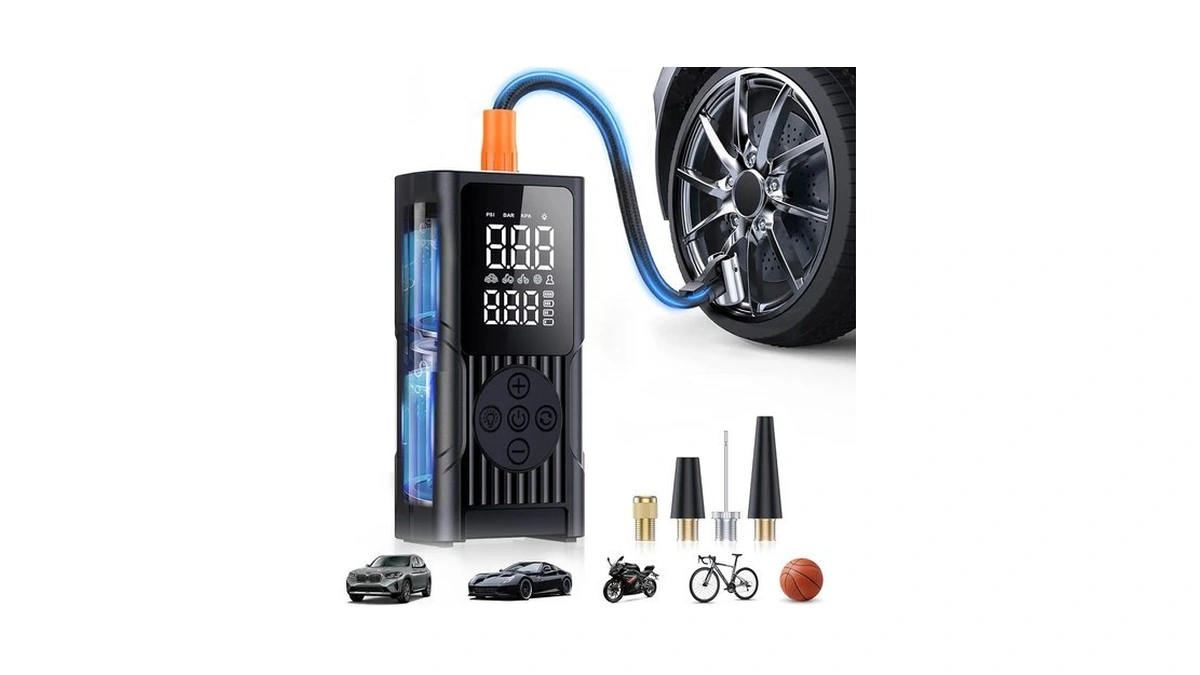 Hafuloky Tire Inflator Portable Air Compressor - 3x Faster Electric