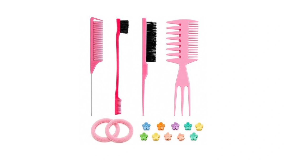 6pcs Slick Back Hair Brush Set, Slick Back, Edge And