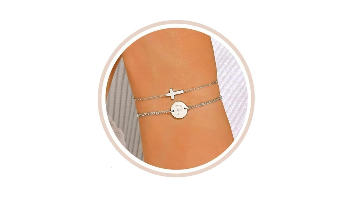 Jutoloka 18k Gold Plated Cross Link Bracelets For Women |