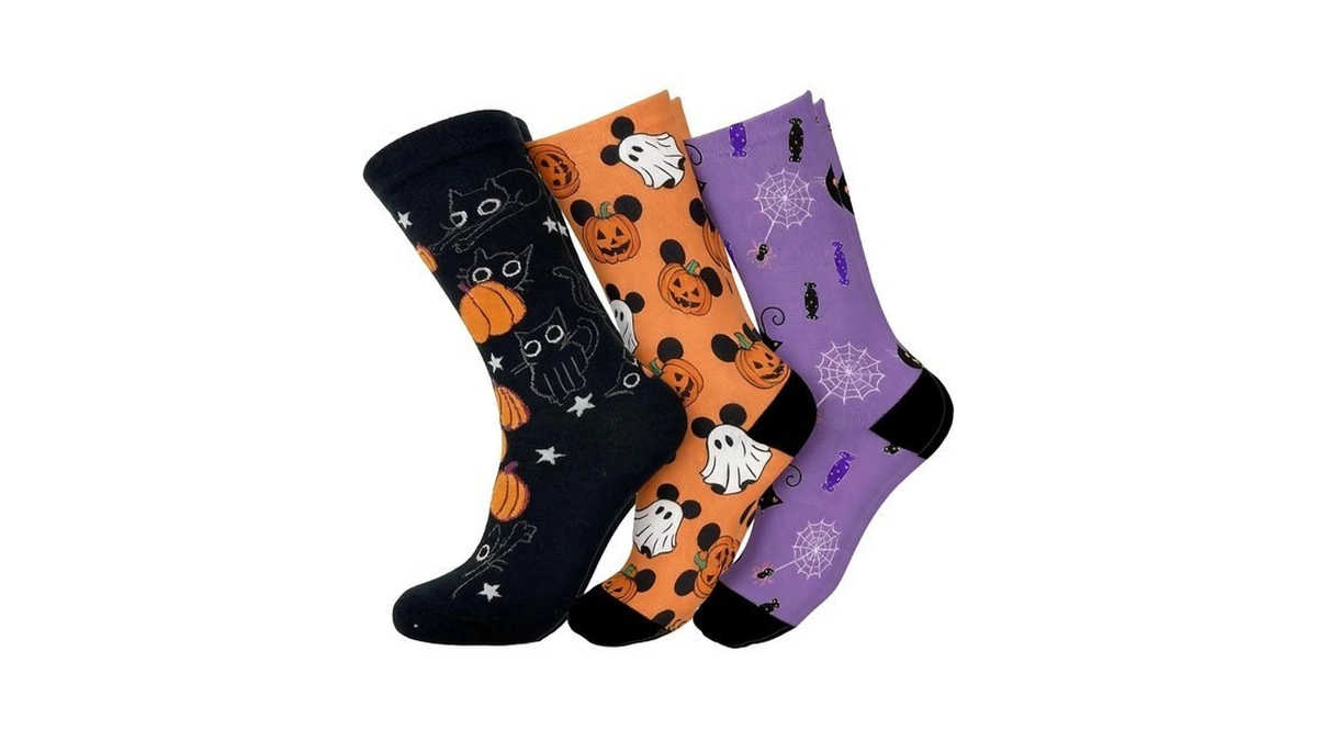 Halloween Pumpkin Ghost Black Cat Sock For Men Women 3