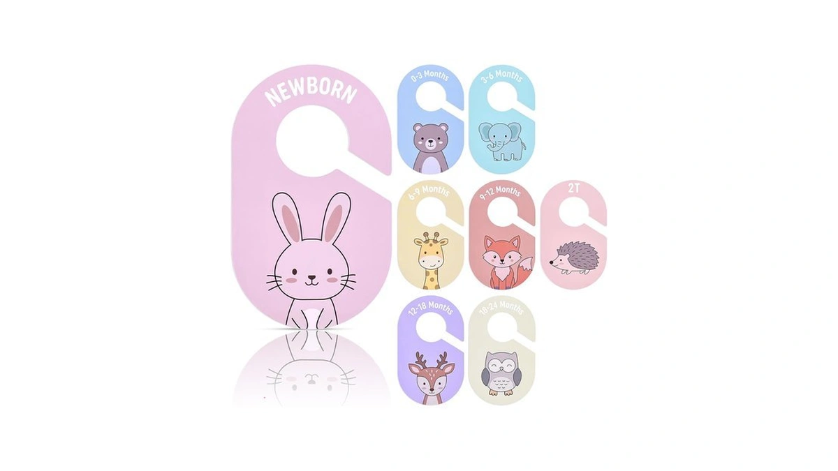 Infanzia Baby Closet Dividers 8 Pack Double-sided Nursery Clothes Organizer