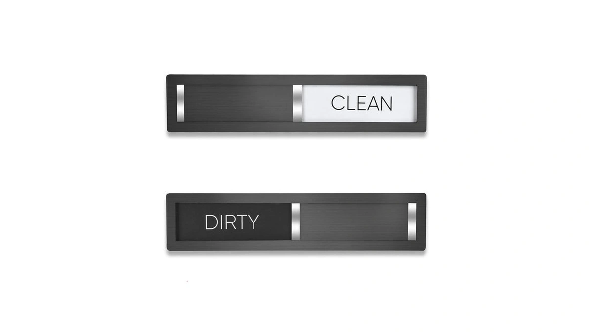 Dishwasher Magnet Clean Dirty Sign, 304 Stainless Steel, S104