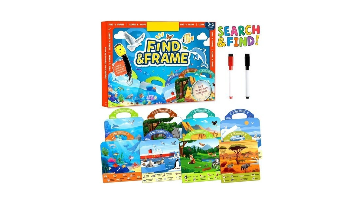 Search And Find Books For Kids 3-5, Reusable Preschool Learning