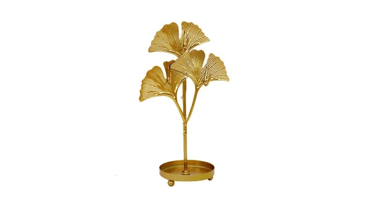 Vintage Jewelry Tree Stand Gold Keychain Display Small Necklace Holder