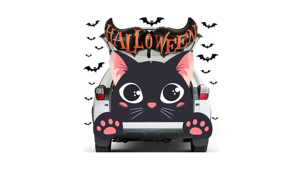 Halloween Trunk Or Treat Car Decorations Kit For Suv, Black