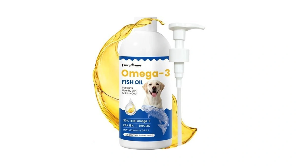 Furry Armor Omega 3 Fish Oil For Dogs & Cats,