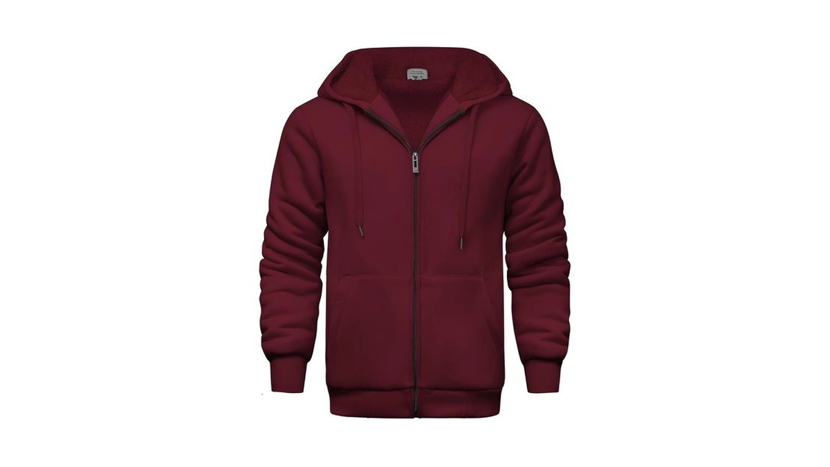 Mens Fleece Hoodies Zip Up Warm Thick Winter Jacket