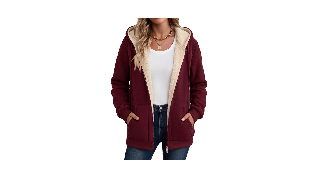 Zeagoo Fuzzy Jackets For Women Zipper Hoodies Long Sleeve Fleece
