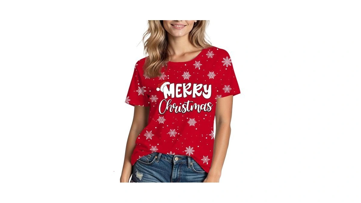 Christmas Shirts For Women: Merry Christmas Snowflake Costumes Tee