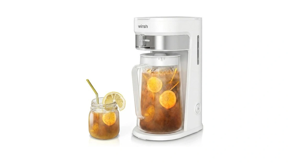 Wirsh Iced Tea & Coffee Maker With 3qt Glass Pitcher,strength