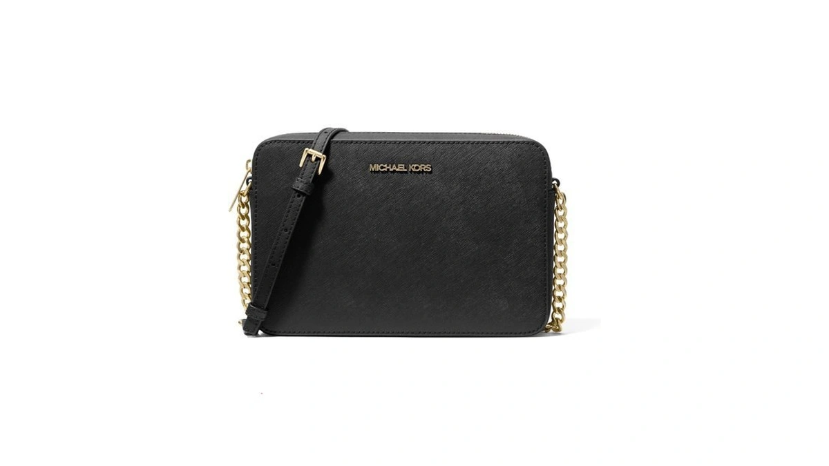 Michael Kors, Women's, Jet Set Large Crossbody Bag, Gold-tone Hardware/saffiano
