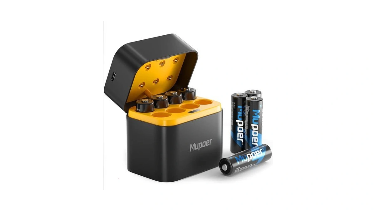 Rechargeable Aa Batteries Lithium With Charger,8 Pack 1.5v 3000mwh Double