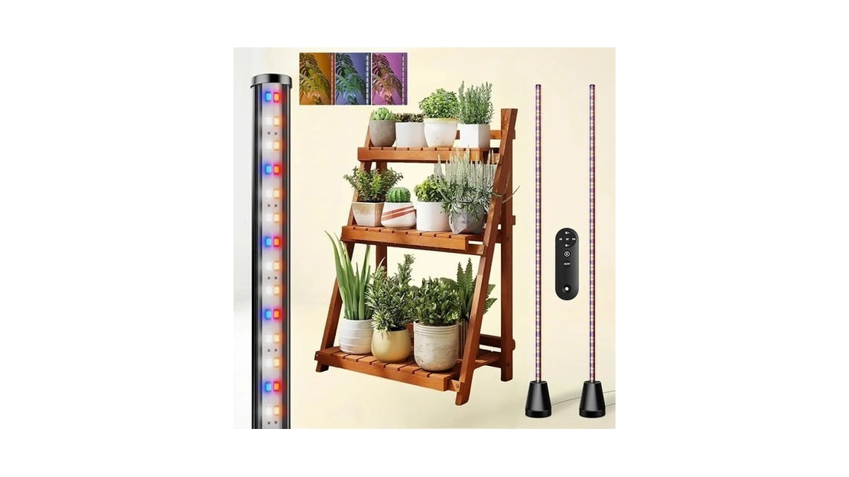 2 Packs Grow Lights For Indoor Plants With Timer, Full
