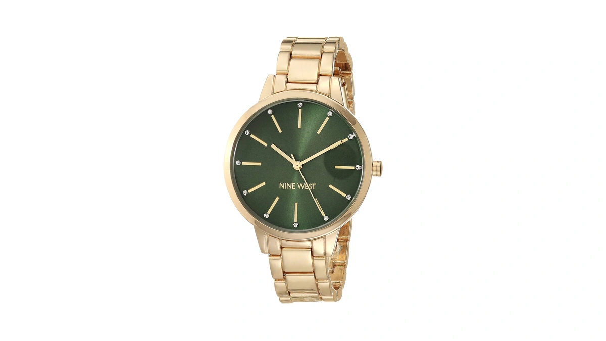 Nine West Women's Crystal Accented Bracelet Watch