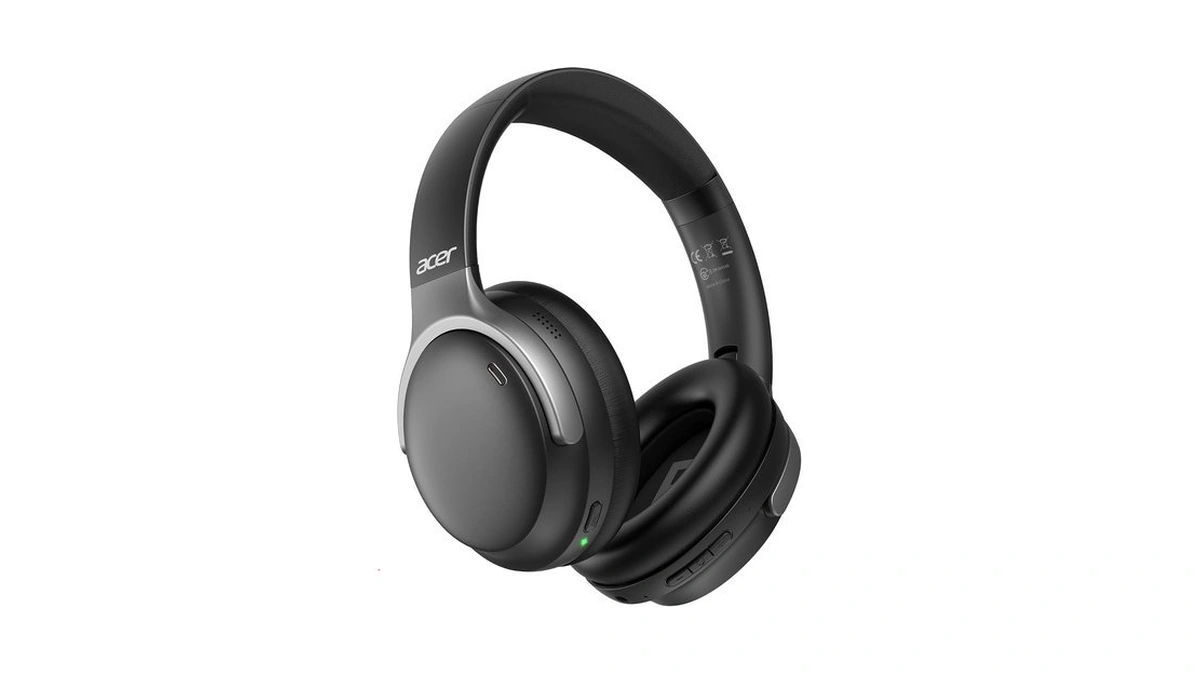 Acer Active Noise Cancelling Headphones,wireless Bluetooth Over-ear,black