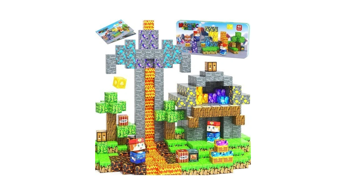 Magnetic Blocks Travel Toys With Iron Box Preschool Educational Kids