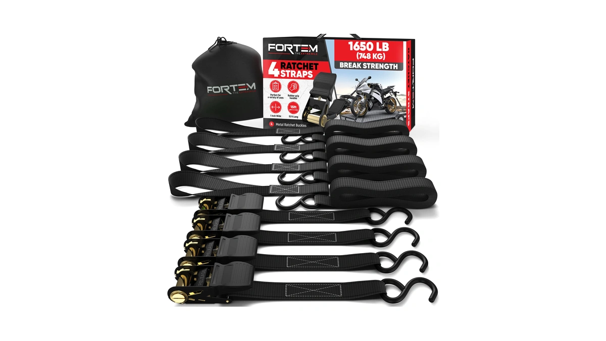 Fortem Ratchet Straps Tie Down Strap Set Pack