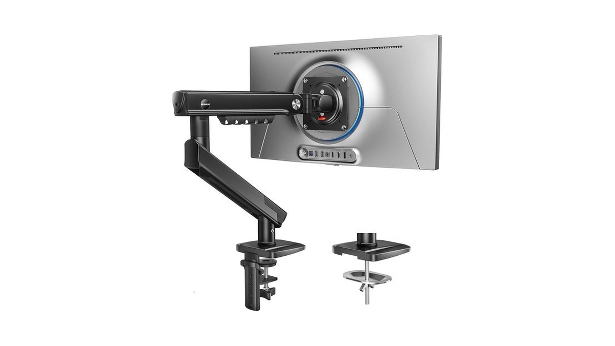 Huanuo Flowlift™ Pro Monitor Arm For 13–32" Screens, Mechaspring Monitor