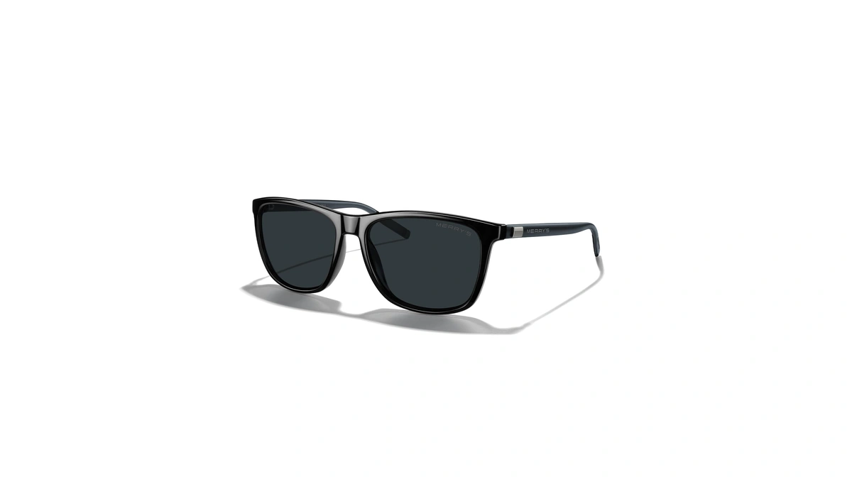 Merry's Square Polarized Sunglasses For Men Women Aluminum Temples S8286
