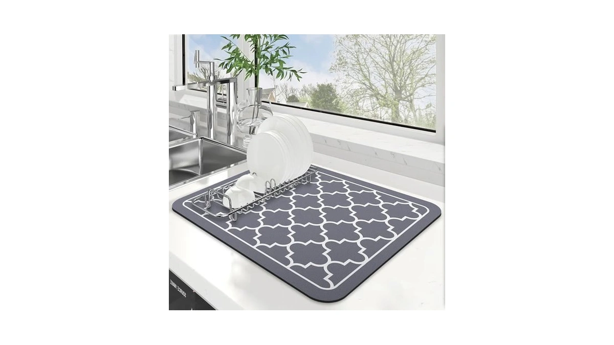 Dish Drying Mat Absorbent Dish Drying Mats For Kitchen Counter
